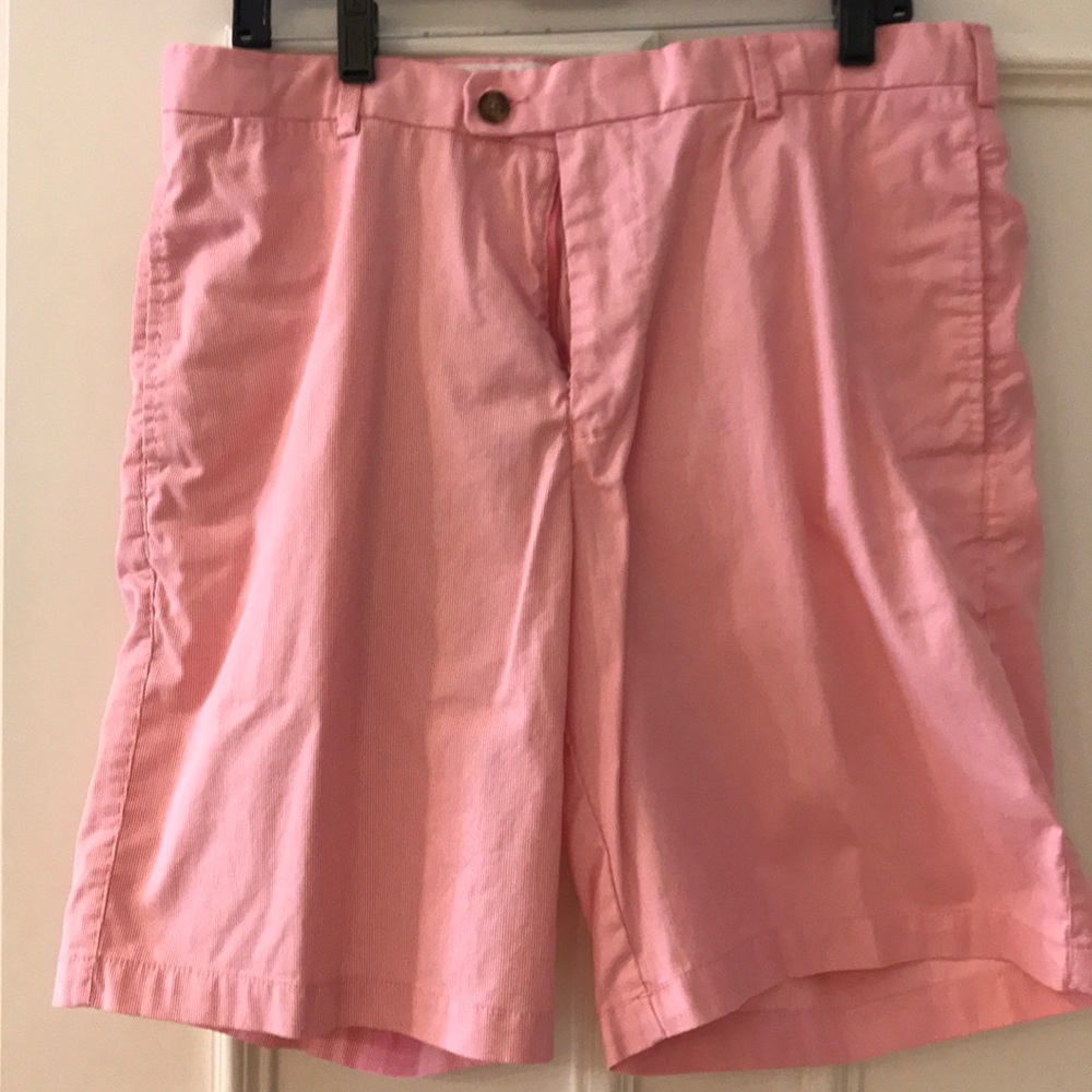 Peter Millar light red/white striped shorts. 34